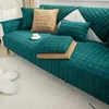 Solid Color Black Universal Non-slip Sectional Sofa Cover Super Soft Corduroy Plush Quilted Sofa Towel L Shape Corner Cover 1