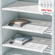 Joybos guarda-roupa organizador expansível prateleira armários de armário distribuições prateleiras de armazenamento ajustável suporte de livro