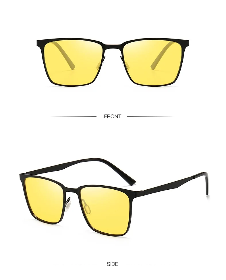Polarisierte sonnenbrille für männer und frauen marke design quadratisch rahmen mode sonnenbrille für männer uv400 – Detail 6