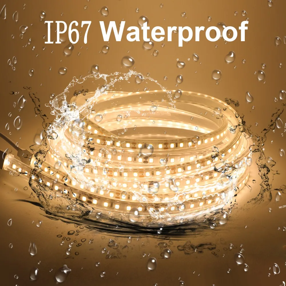 Waterproof 12V LED Light Strip - Flexible White/Warm White Ribbon with 120 LEDs/m