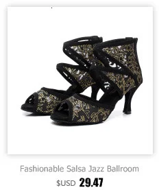 Discounts Sale Jazz Salsa Ballroom Latin Dance Shoes High Heel For Dancing Women Training Ladies Black Flock 1022 Summer Boots