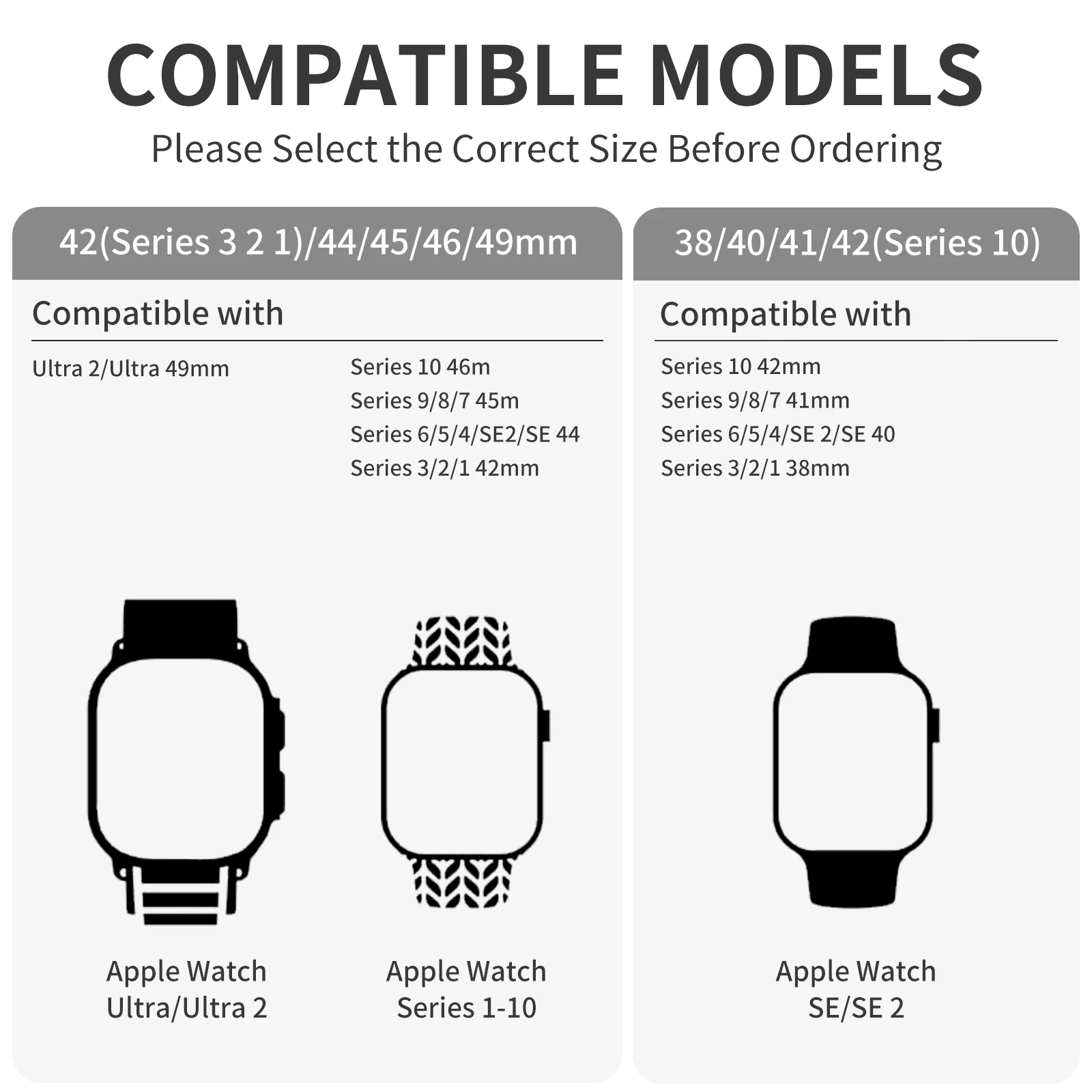 รูปสินค้า สร้อยข้อมือซิลิโคน Apple Watch หลายขนาด ใส่สบาย ทนทาน