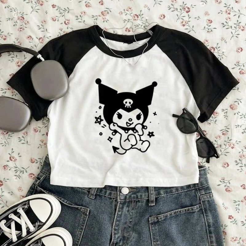 Camisetas Cortas De Los Años 90 Para Mujer, Camiseta De Manga Corta