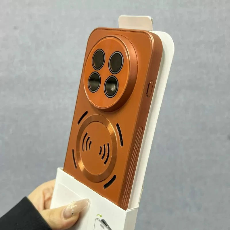 Enhanced Magnetic Matte Shockproof Phone Cover with Heat Dissipation