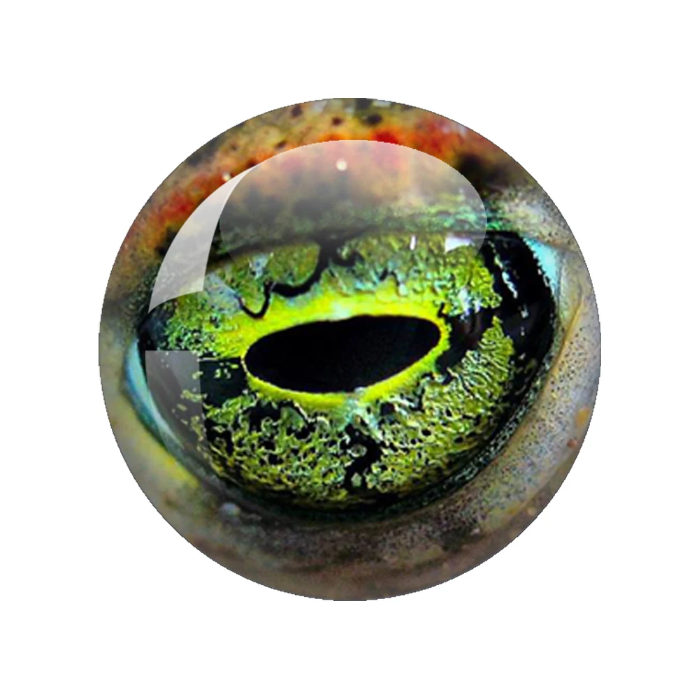 thumbnail image 1 of Cabujón de cristal con forma de ojo de dragón en pares, 12 mm, 16 mm, 18 mm, 20 mm y 25 mm, redondo, para fotografía, con parte trasera plana, 1 of 5