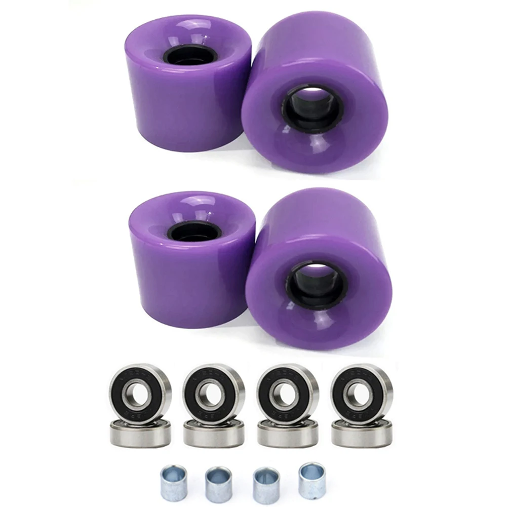 Rinkaページ♡4点セット スケートボードホイールセット,abec 9ベアリングとスペーサー