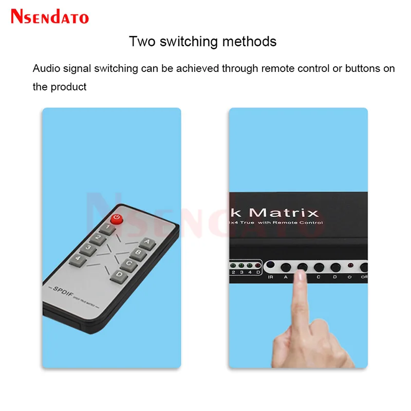 4x4 Toslink Audio Matrix Switch Splitter SPDIF TOSLINK Digital Optical Audio Converter 4x4 True Matrix Selector 4 In To 4 Out