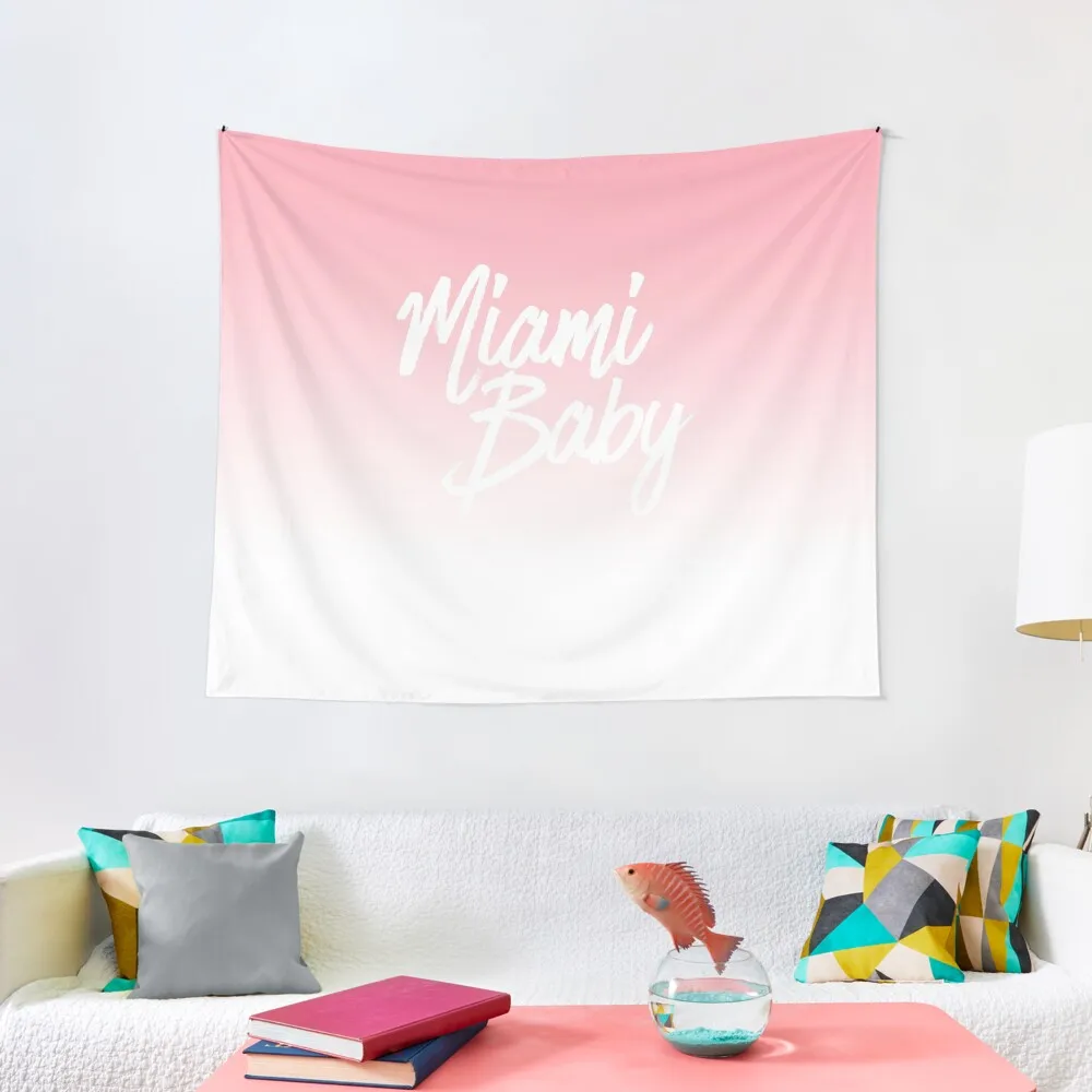

Miami Baby Pink Sunset Gradient Tapestry Decorative Paintings House Decorations Wall Decorations Aesthetics For Room Tapestry