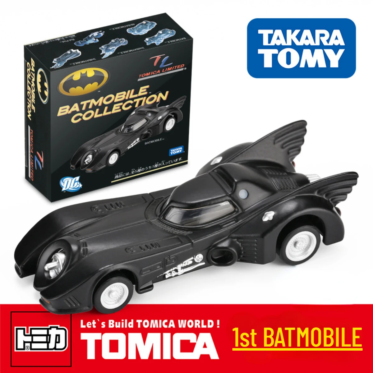 Takara Tomy Tomica Scale Car Model Batman Batmobile Pod Bike Replica Xmas Kids Room Decor Halloween Gift Toys for Baby Boy Girl takara tomy tomica new 2023 premium tp scale car model tp32 honda nsx type s kids room decor xmas gift toys for baby boys girl