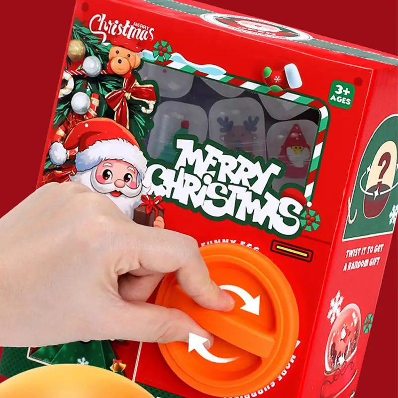 Egg Twisting Box Christmas Eggs Mini Vending Machine Children's Funny Egg Toys Egg Claw Machine For Boys Girls Teens Kids 4