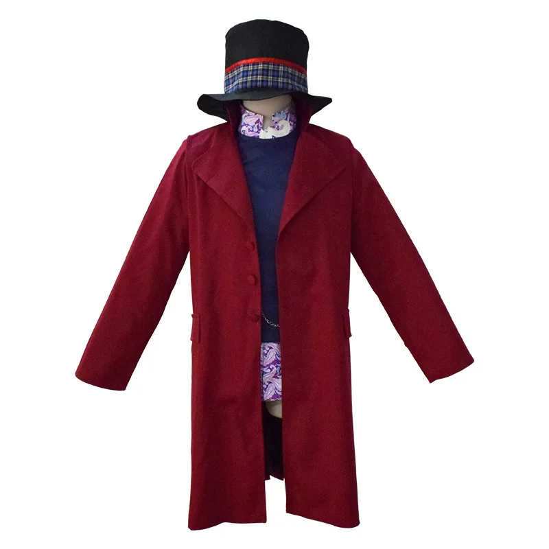 Charlie and The Chocolate Factory Wonka Willy Costume completo uomo donna  cappotto Cosplay Johnny Depp Outfit Suit costumi di Halloween - AliExpress