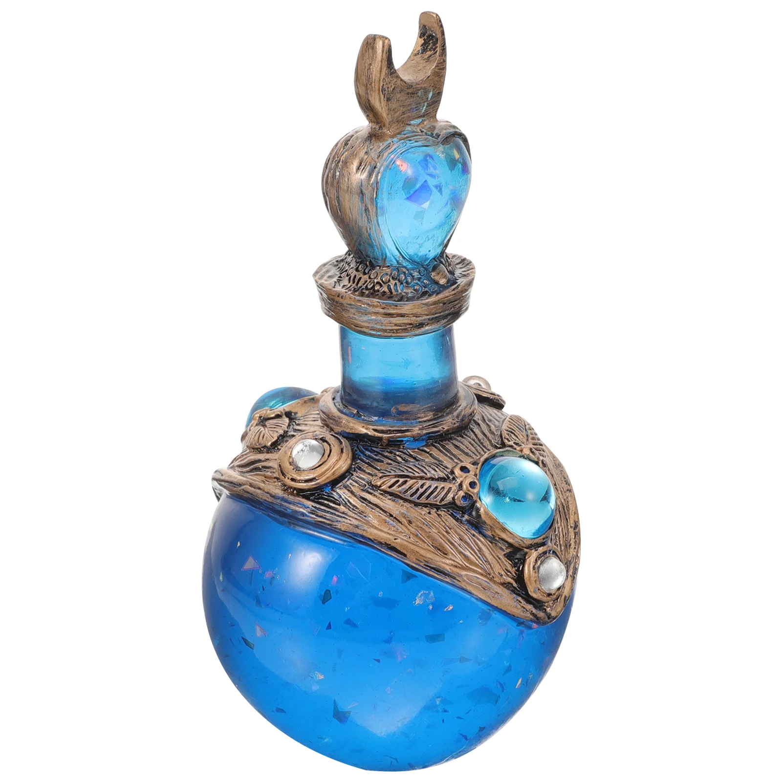 

Fancy Glass Bottles Moon Mermaid Shiny Ornament Decor Table Adornment