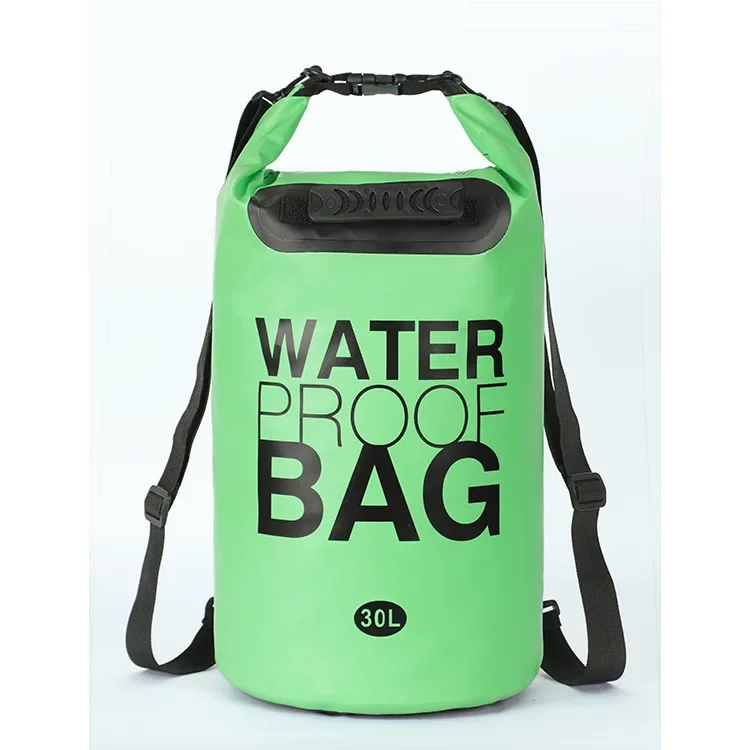 Outdoor Waterproof Pure Stream Beach Backpack Swimsuit Double Shoulder Mobile Phone Storage Bag PVC Layer Net Cloth Stock 30L