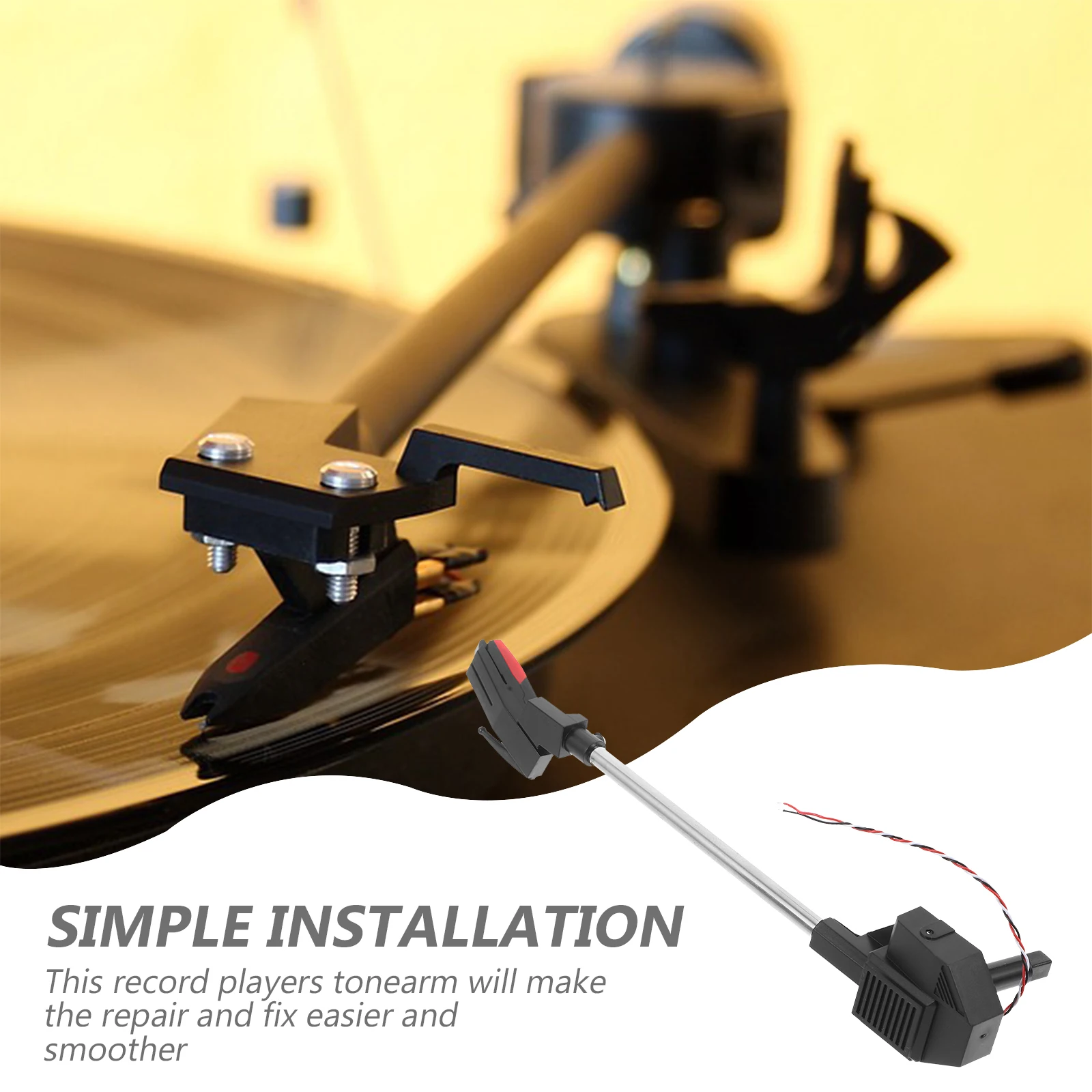 Practical Turntable Tonearm Phonograph Arm Holder with Stylus for Vintage Record Players Easy Install Stable