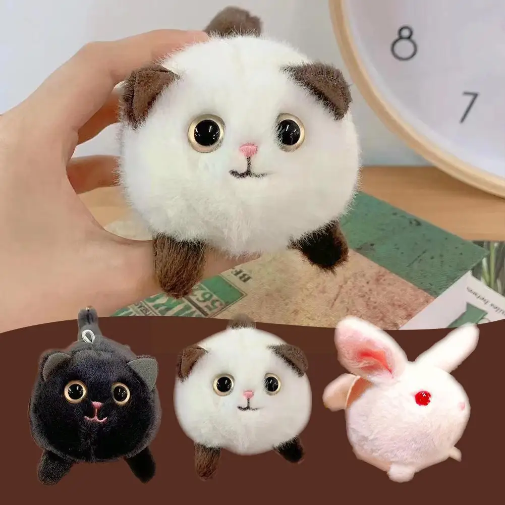 Wagging Tail Cat Plush Key Rings Door Keyring Bag Pendant Cat Plush Cute Doll Fashion Girls Pendant Keychain Chains Women forecum wireless doorbell newest waterproof led ac 90 260v eu us uk plug door bell 300m remote 52 rings 4 volume door chime