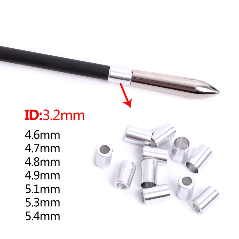 12pc Archery Ring Explosion-proof Ring ID3.2mm Archery Arrow Bow and Arrow Accessory for 4.6-5.4mm Out-Diameter Shaft Arrow Ring arrow shaft straightness tester detector tool for bow and arrow accessories