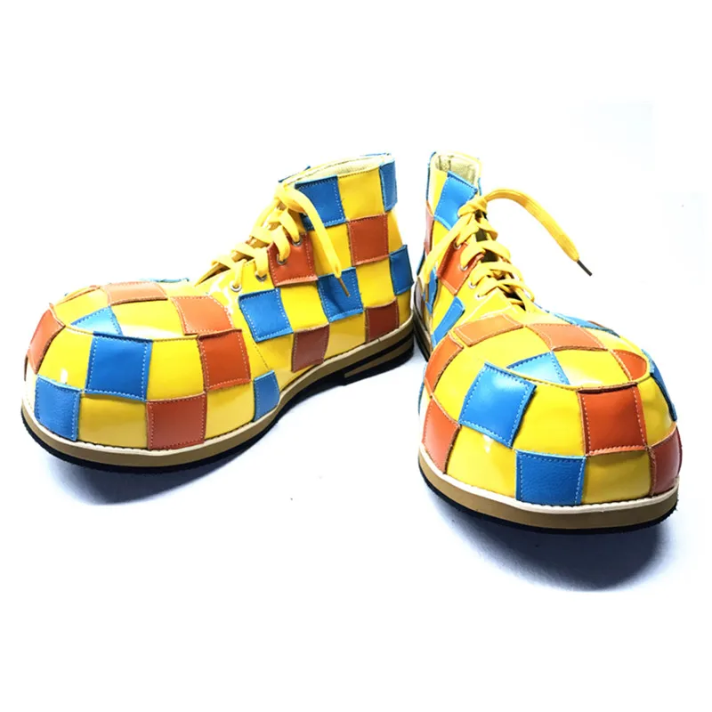 

34cm Round Toe Big Clown Boots For Adults Halloween Cosplay Club Joker Shoes Coloful Funny Festival Party Favors