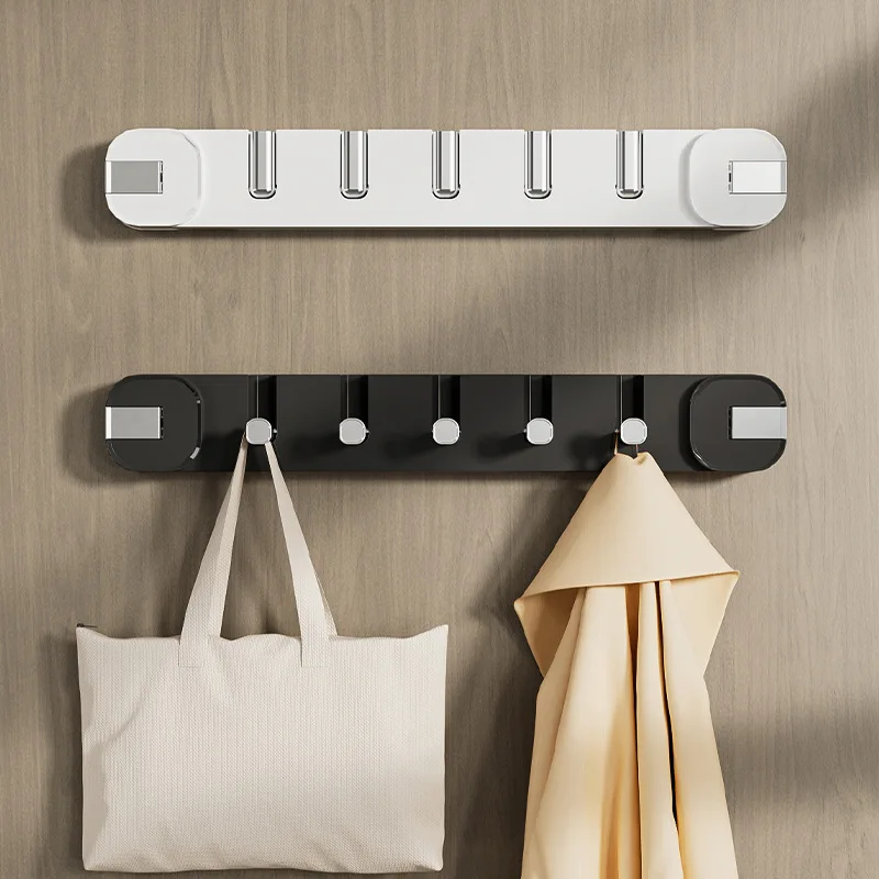 1 ชิ้นติดผนังดูดถ้วยตะขอแร็คซ่อนตะขอพลาสติกสําหรับห้องน้ําหน้าแรกอุปกรณ์เสริมผู้ถือพับได้ 1