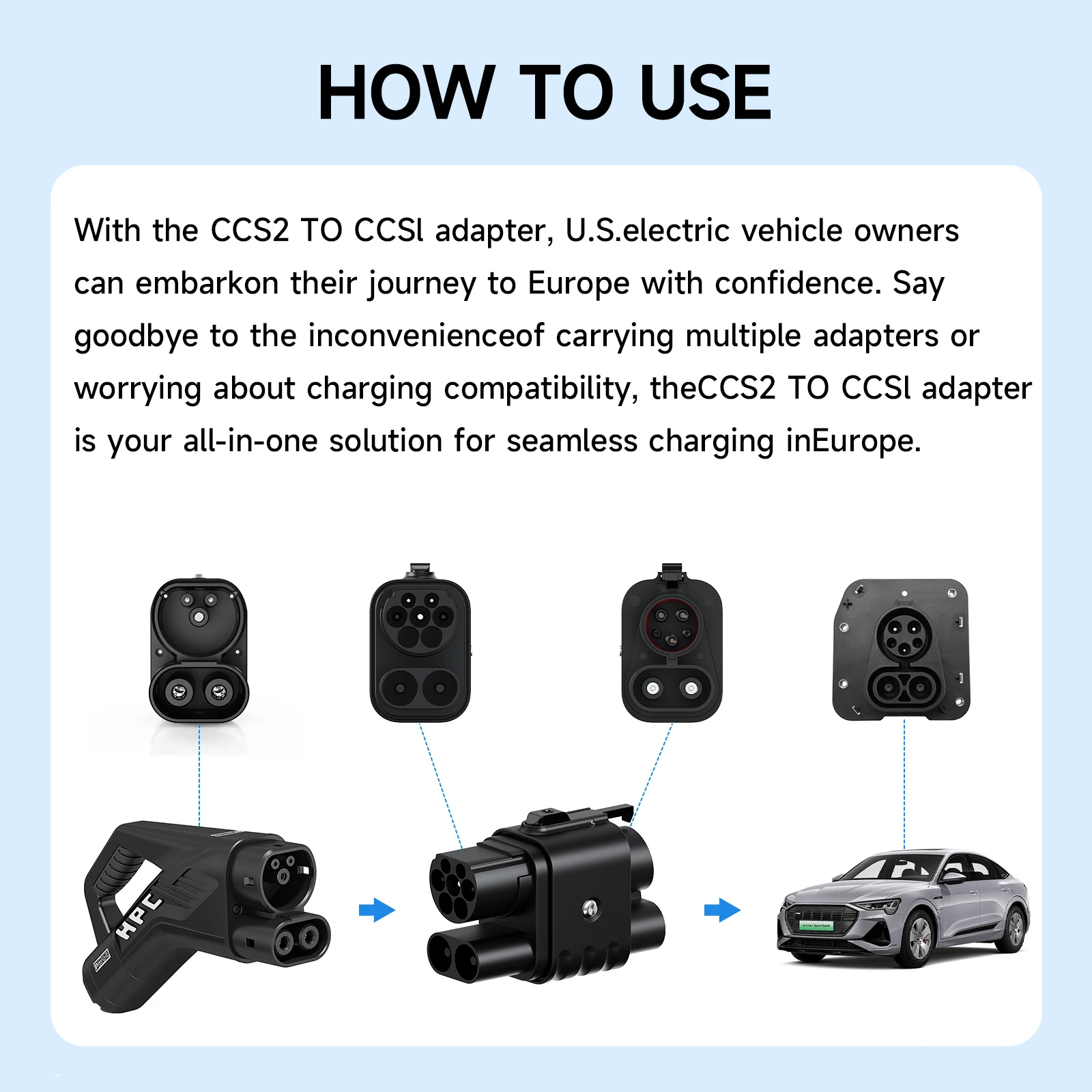 AFYEEV CCS2 to CCS1 Adapter 350A 350kW From CCS2 to CCS1 DC + AC Electric Vehicle Charger DC 1000V Fast Ev Charging Adapter charger adapter battery charger adapter