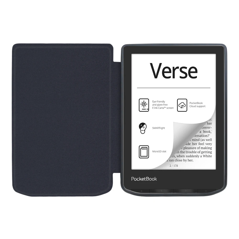 TPU tampa traseira, Auto Wake, sono, Pocketbook verso Pro, 629, 634, 2023