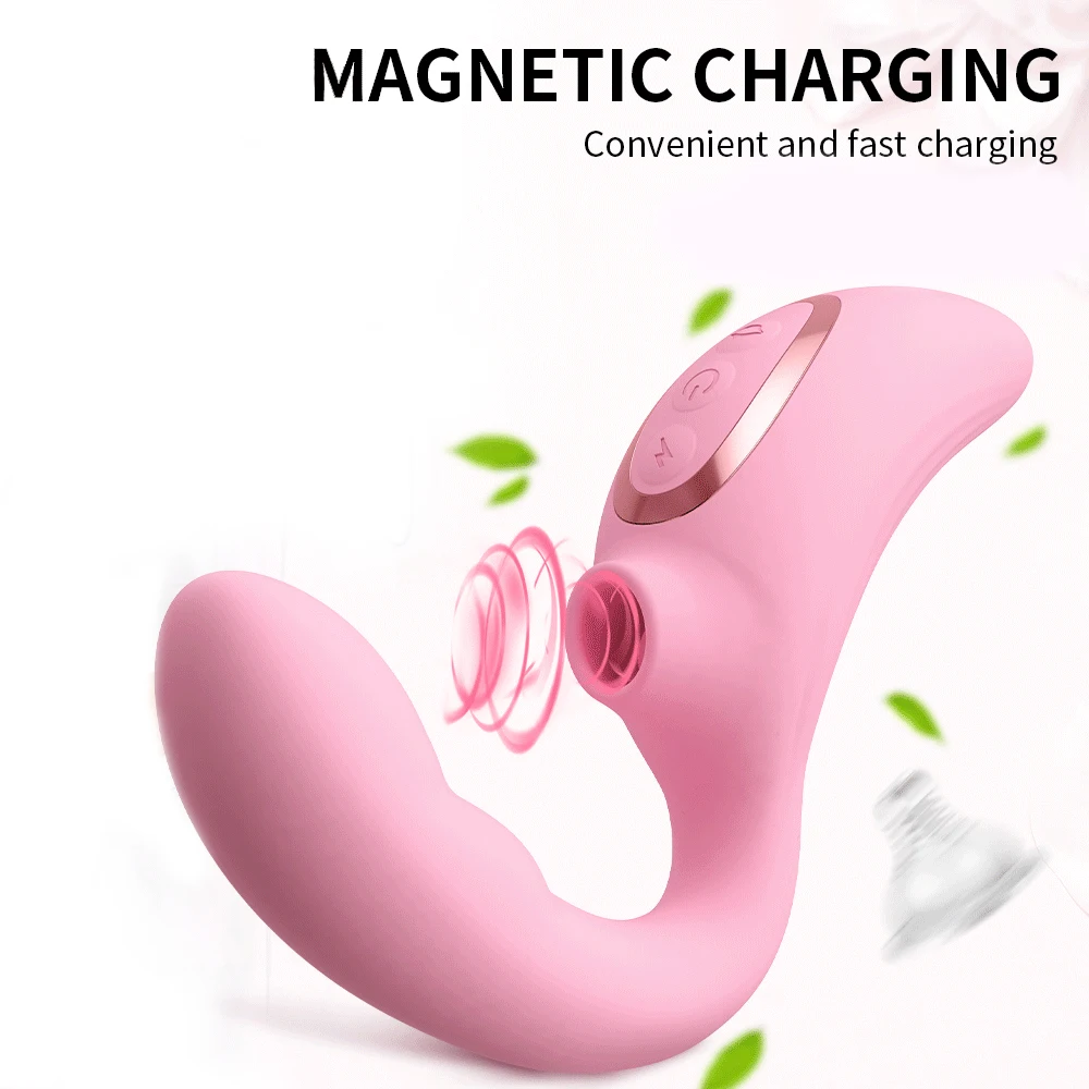 Clit Sucker Dildo Vibrator with Women's Stimulator Licking Nipple Suction Massager Heatable Vagina Masturbator Sex Toy for Woman — view 4