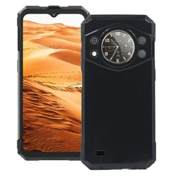 Enhanced Product Title: Durable Silicone Phone Case with Finger Ring and Bracket for Cubot KingKong 9 (Black TPU Case)