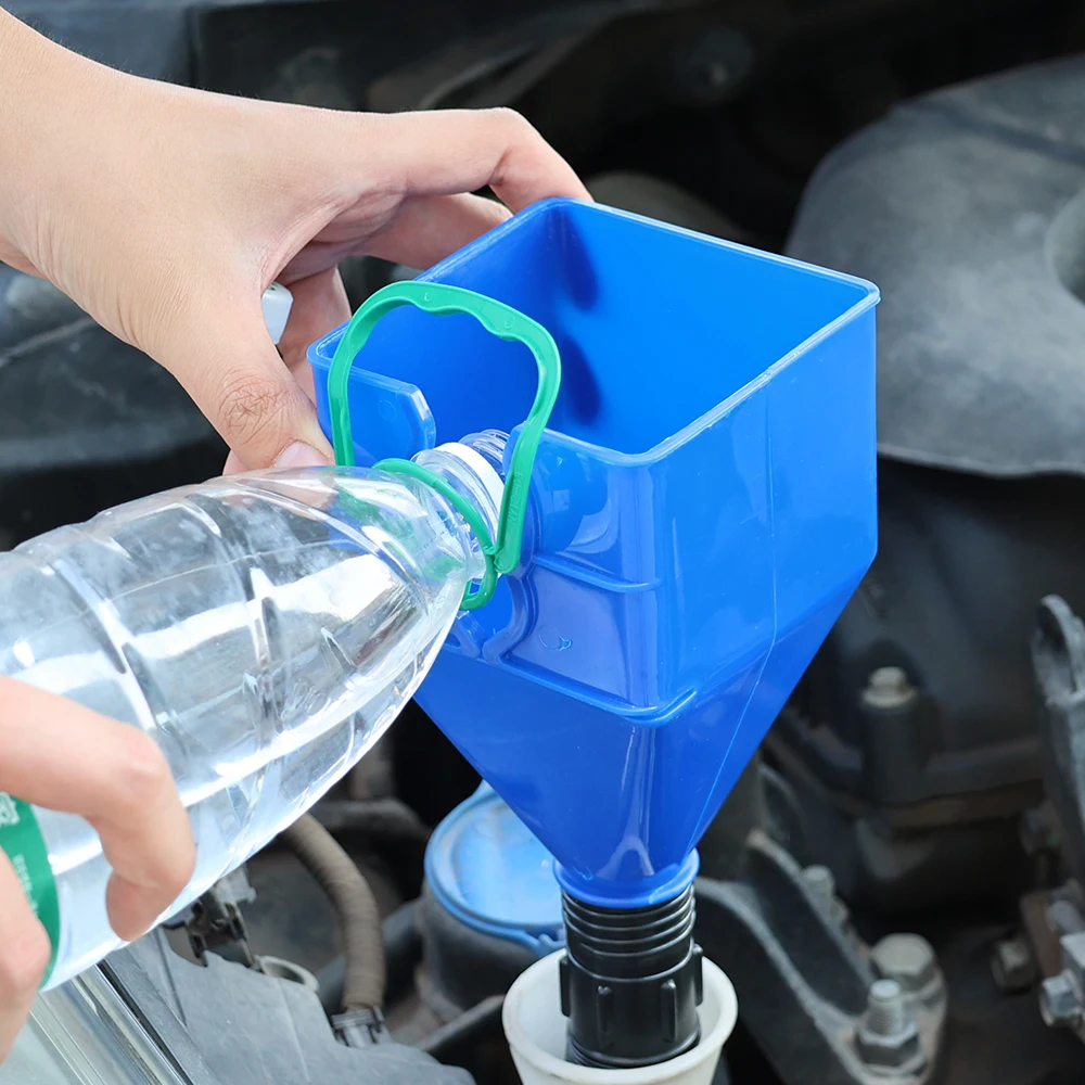 Car Funnels Car Refueling Funnel Folding Telescopic Hose Refueling Funnel Portable Hands-free Car Oil Filling Equipment