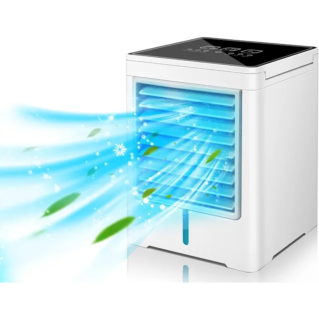 Portable Air Conditioners Fan, Evaporative Air Cooler, USB Personal Mini Air Conditioner with 3 Wind Speeds & 3 Timers 1