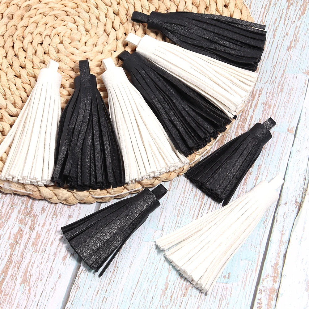 5Pcs/Lot Leather Fringe Tassel Beaded Fringe Trim For DIY Crafts Ornament Curtains Sewing Accessories Home Clothing Decoration