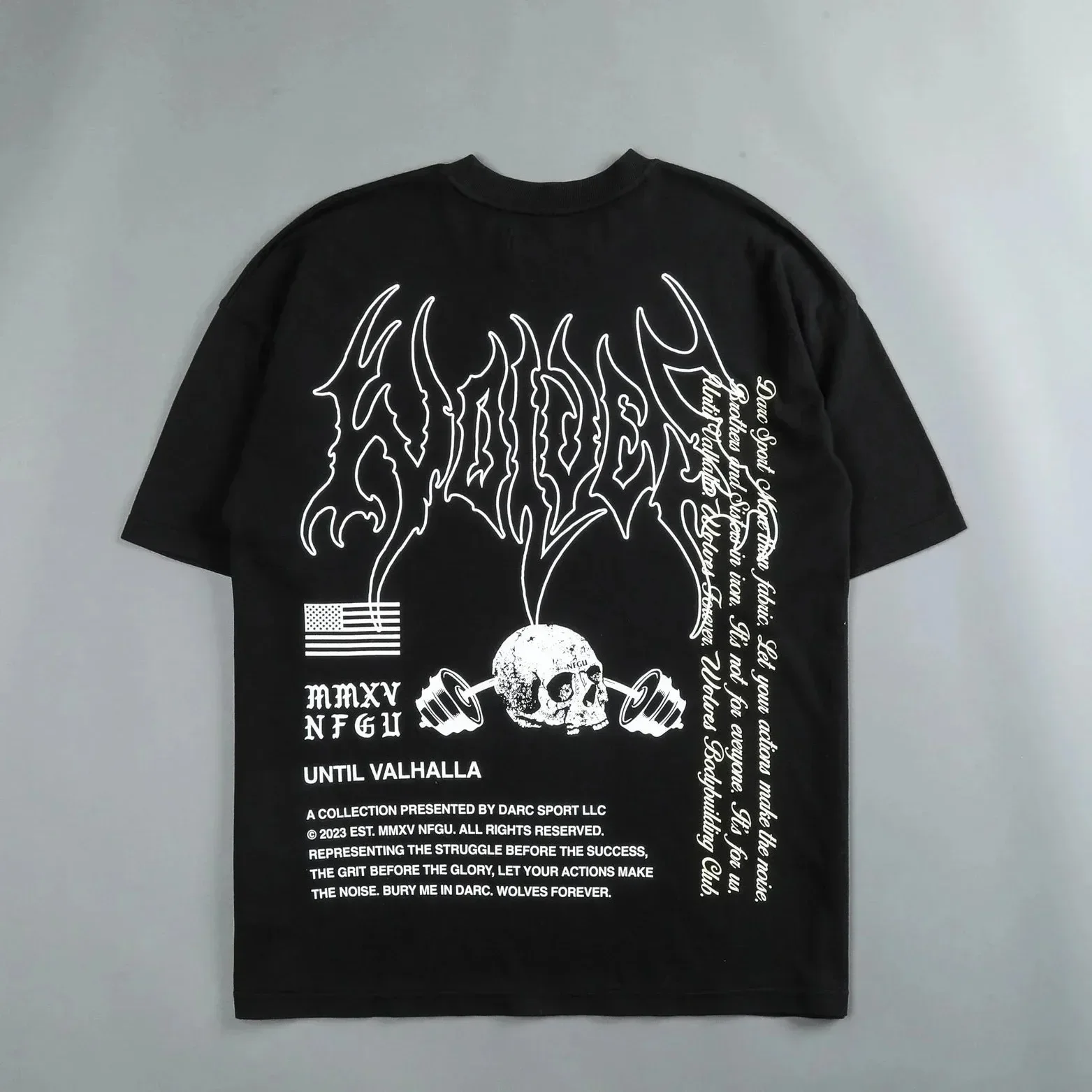 NEW Darc Wolf Sport T Shirt Men Oversized Graphic DTG Printing Gym Fitness Short Sleeve Tee Streetwear Fashion Top