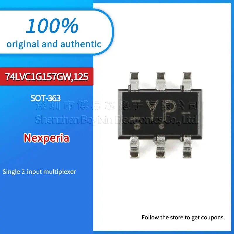 

10pcs Original authentic 74LVC1G157GW,125 SOT-363 single 2 input multiplexer