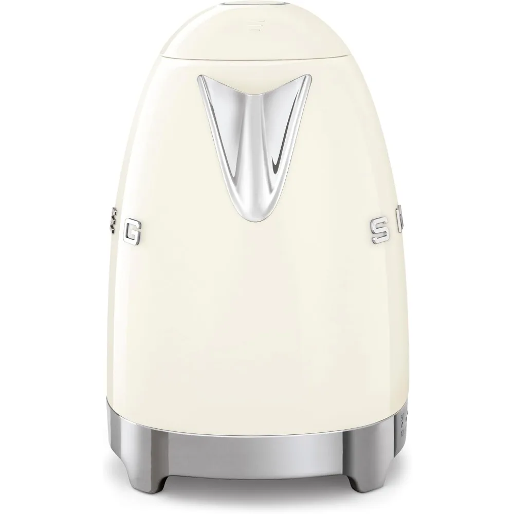 50's Retro 7 Cup Stainless Steel Variable Temperature Electric Kettle with 7 Temperature Settings, Led Display, Swivel Base 6