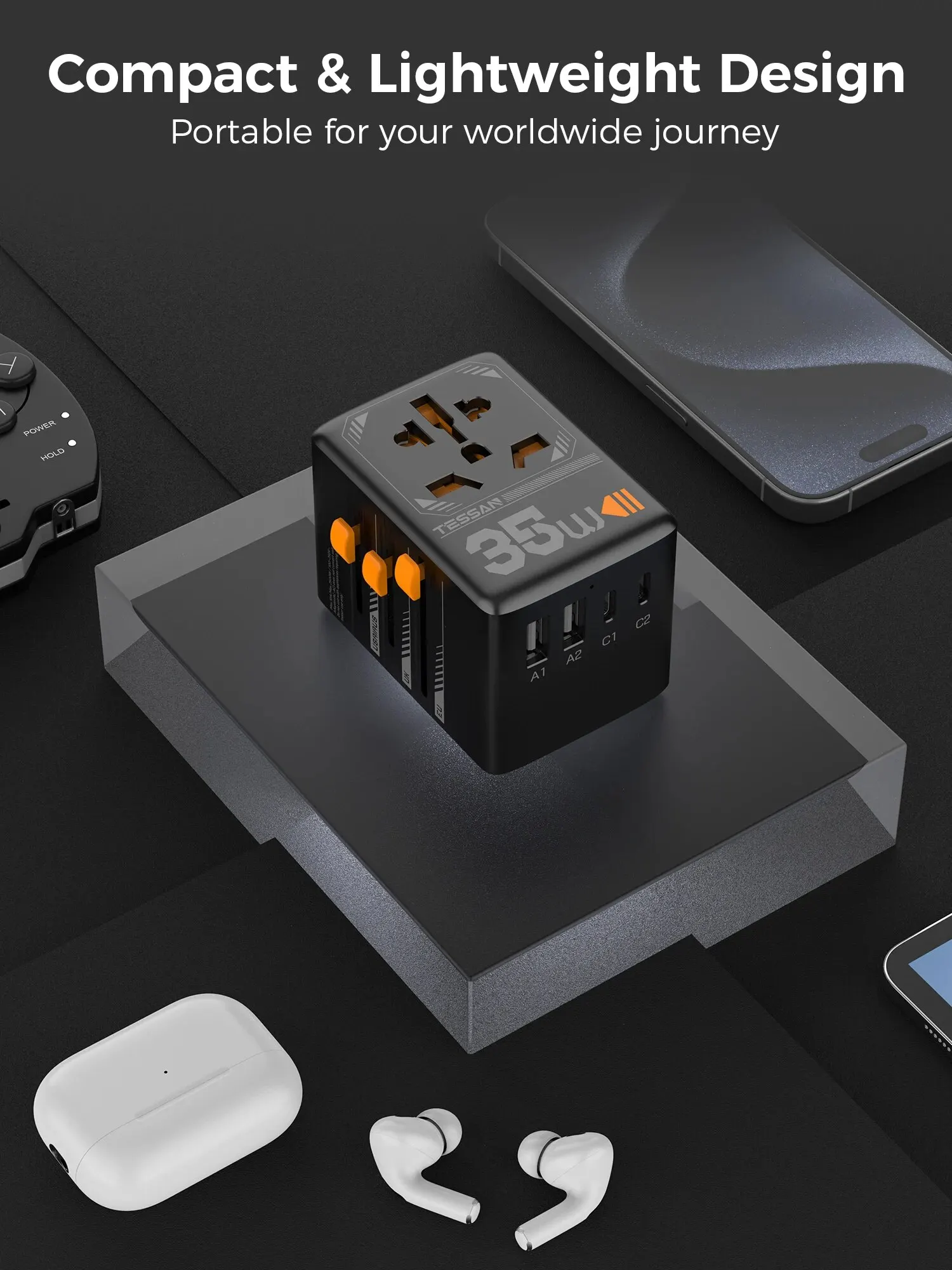 Caricatore Da Parete | Adattatore Di Viaggio Con Presa USB - Foto 7