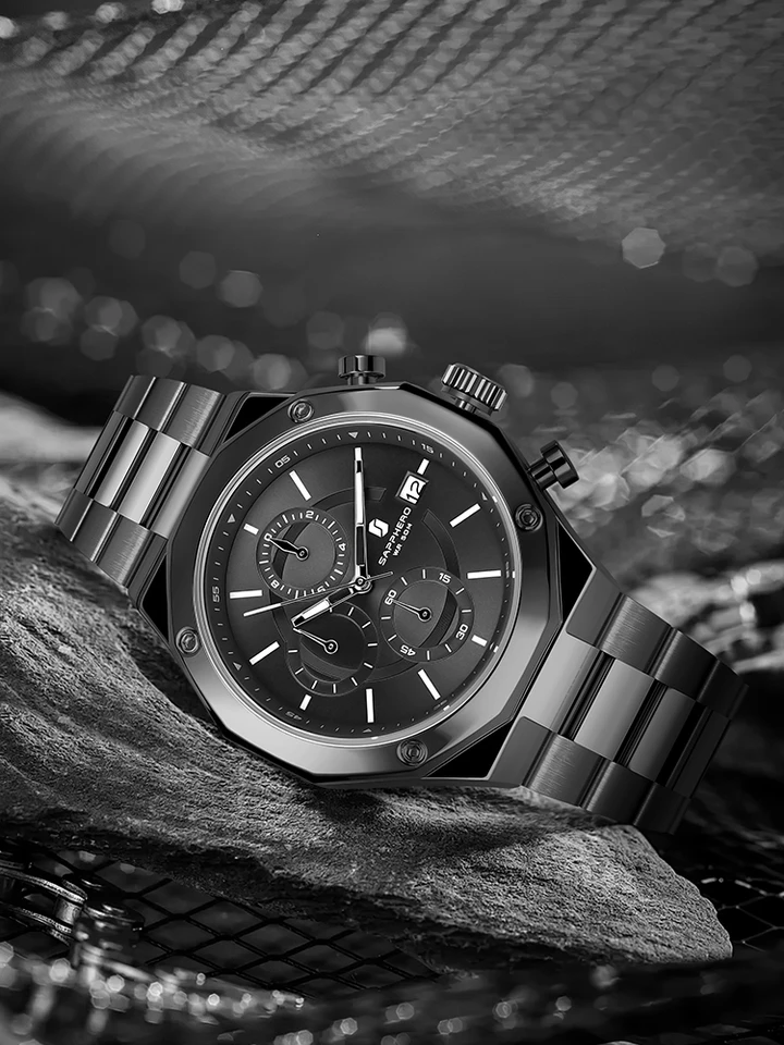 SAPPHERO 腕時計メンズ クォ ーツムーブメント 時計 メンズ アナログ腕時計 防水 100M カジュ スポーツ デザイナー メンズ : SAPPHERO 腕時計メンズ クォ ーツムーブメント 時計