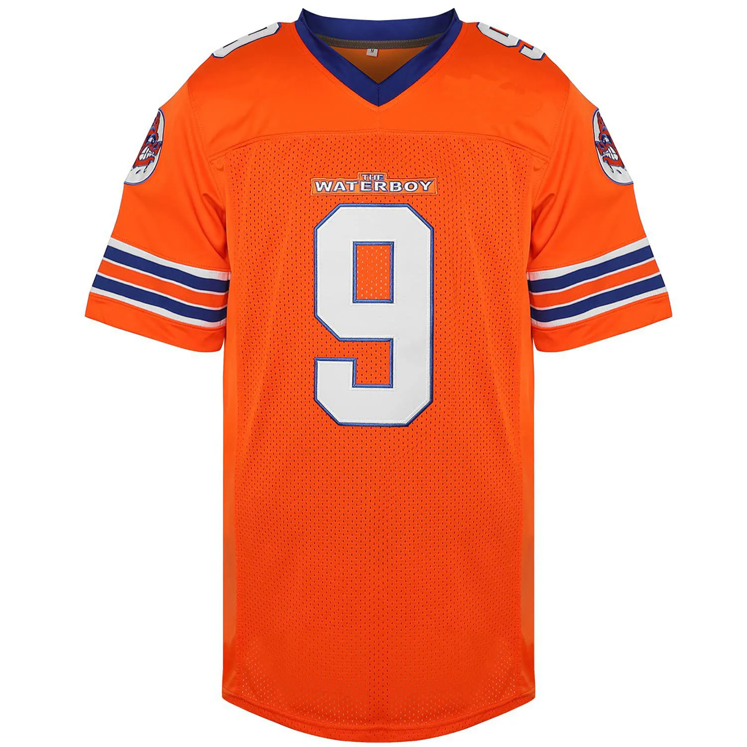 Football Jersey The Waterboy Movie Football #9 Bobby Boucher White Orange Jersey Stitched football jersey