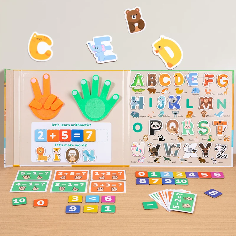 Magnetic Alphabet Montessori-Inspired Preschool STEM Toys finger operations  ABC Spelling Game Toddler Learning Early Education