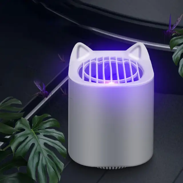 Szúnyoggyilkos Lámpa Macska Fül Tervezés Többfunkcionális Műanyag Led Ultra Csendes Rovarok Zapper Hálószobához - Image 3