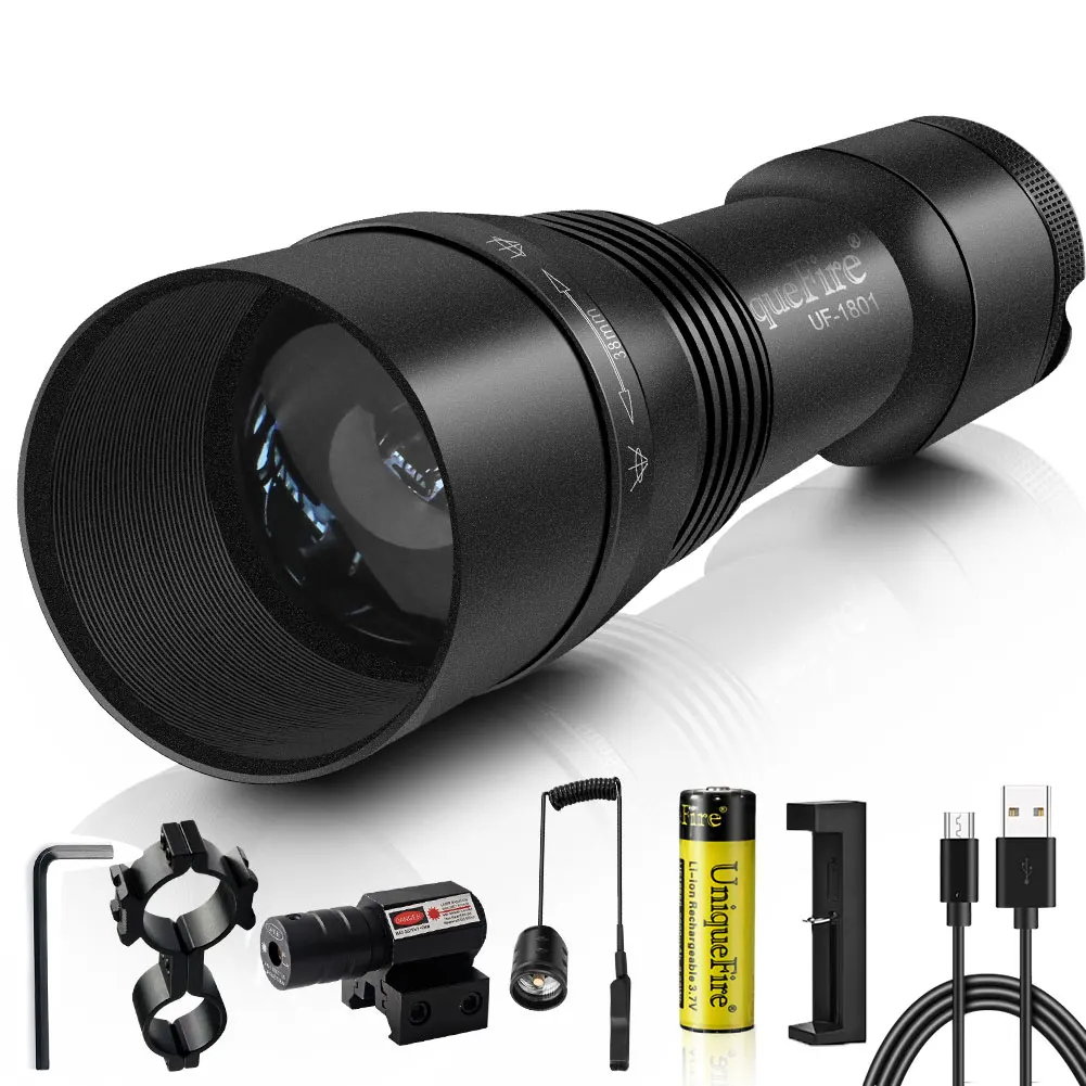 

Светодиодный тактический фонарик UniqueFire IR 850 нм, 940 нм, 3 режима памяти