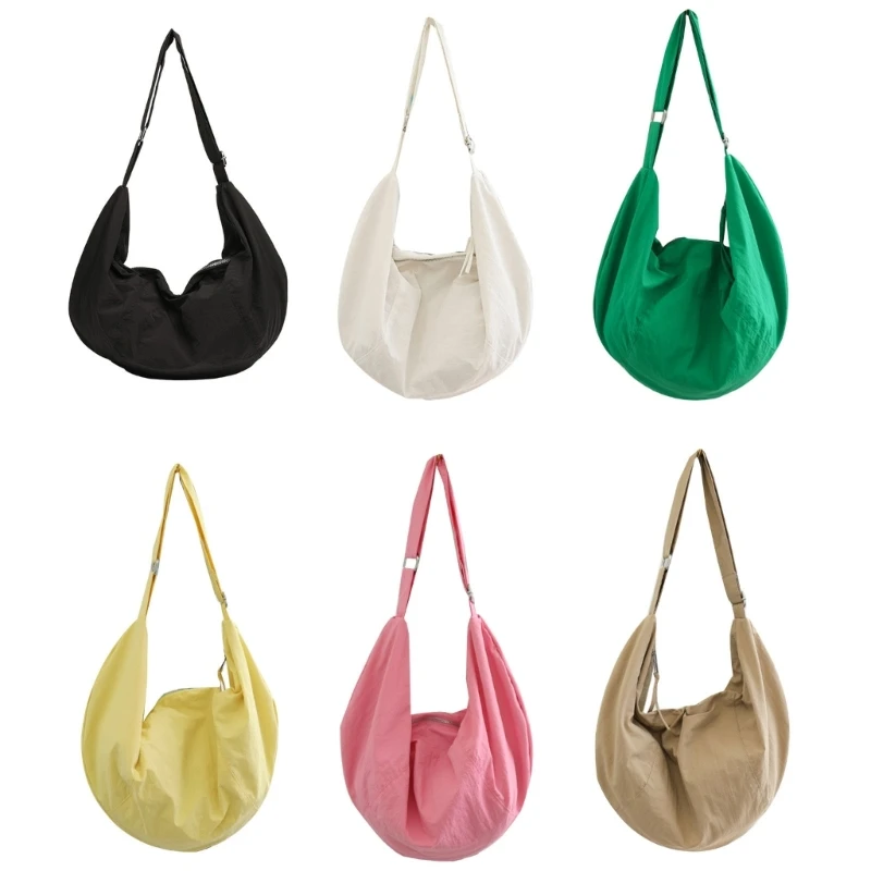

Women Nylon Crossbody Bag Sling Bags Casual Dumpling Bag Simple Shoulder Bag