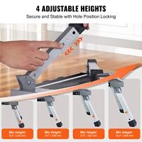 VEVOR Home Folding Platform Step Adjustable Height Utility Portable Steps Stool with Wide Anti-Slip Surface Supports Up 1000lbs 2