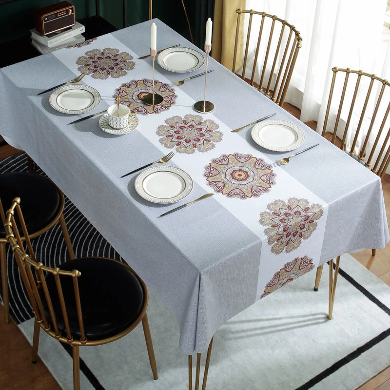 New Classical Rectangular Tablecloth Waterproof And Oilproof Tablecloth
