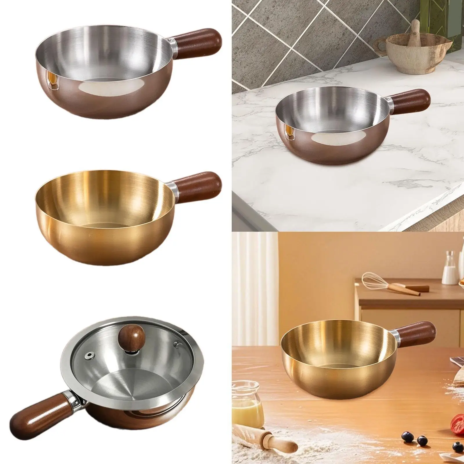 Milk Pot Stainless Steel for Boiling Kitchen Cookware Portable Household Small Saucepan Butter Melting Pot Butter Warmer Milk Pot Stainless Steel for Boiling Kitchen Cookware Portable Household Small Saucepan Butter Melting Pot Butter Warmer