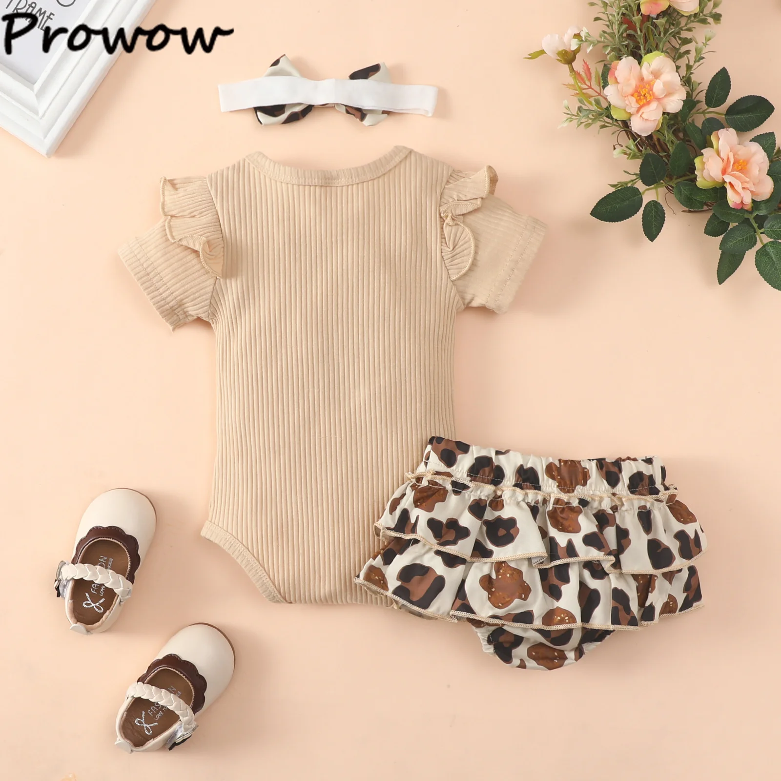 Baby Clothing Set near me Prowow 0-18M 3pcs Newborns Baby Girl Clothes Summer Red Heart Print Bodysuit Romper Floral Shorts Toddler Girl Clothing Outfits baby clothes in sets	