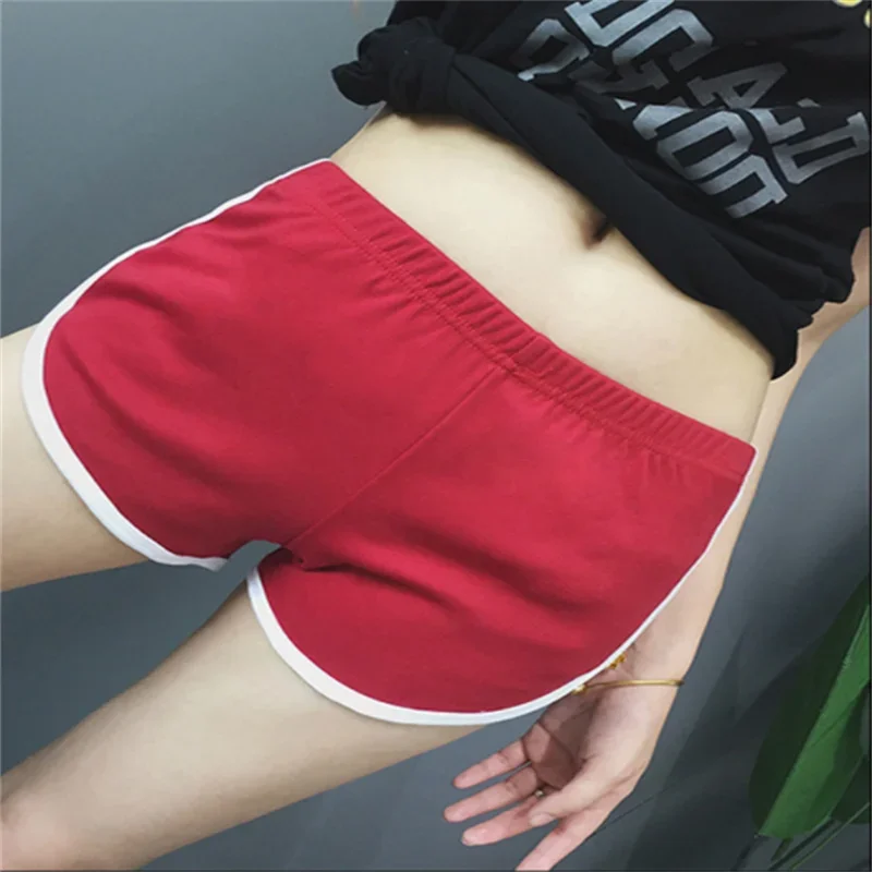 Exercise Gym Shorts Women Candy Color Skinny Shorts Casual Lady Elastic Waist Beach Short Pants Black Training Women exercise shorts