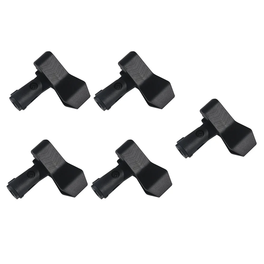 

5pcs Universal Microphone Mic Clip Holder Clip On Mic Resistant Stand Adapter For Drums Vocal Instrument Handheld Wired Mics
