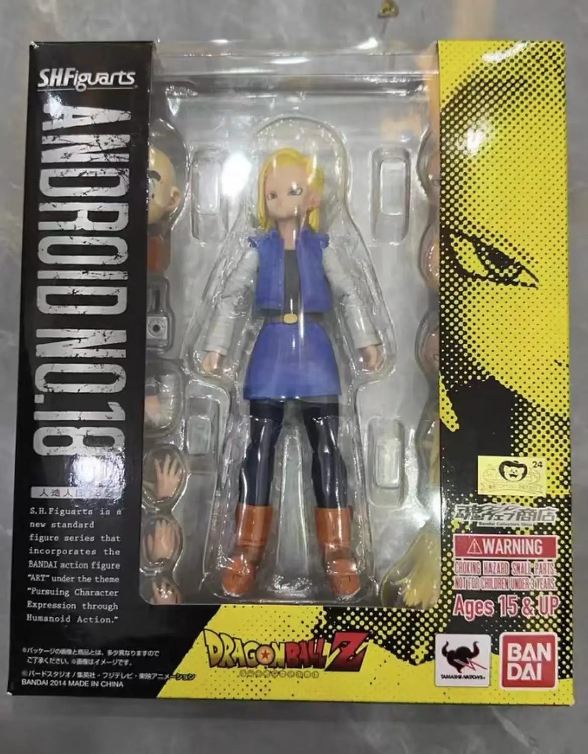 

100% Оригинал Bandai S.H. Фигурка SHF Драконий жемчуг Z Android 18 дюймов искусство Аниме Коллекция фигурок модели игрушки фигурки подарки