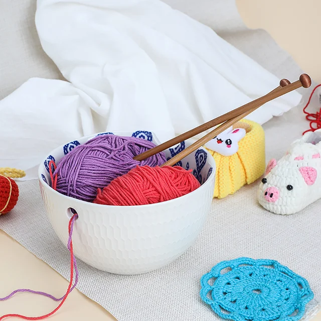 Yarn Bowl Holder Wooden Multifunctional Knitting Bowl Perfect Yarn Holder  Bowl For Crocheting And Knitting Accessories Prevent - AliExpress