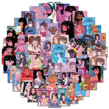 

10/30/50pcs Cute Illustration Girl Graffiti Stickers Aesthetic Cartoon Decals Scrapbook Diary Phone Laptop Toy Sticker for Kids