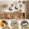 Straw Woven Wall Decoration Boho Rattan Wall Basket Decor Round Grass Weaving Ornament Rustic Seagrass Flat Hoom Hanging Crafts 3