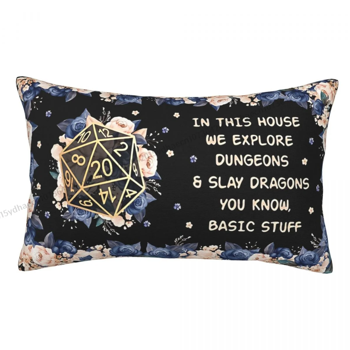 

In This House We Explore Hug Pillowcase DND Game Backpack Cojines Sofa Printed Car Pillow Covers Decorative